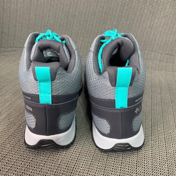 Columbia Womens Size 11W Gray & Teal Mid Waterproof Hiking Boots - Picture 6 of 8